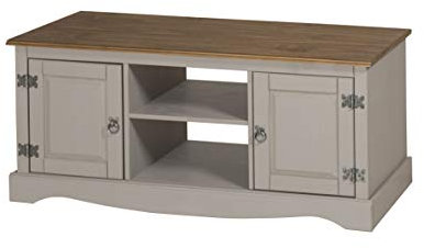 Mercers Furniture Corona Grey Wax 2 Door TV Unit