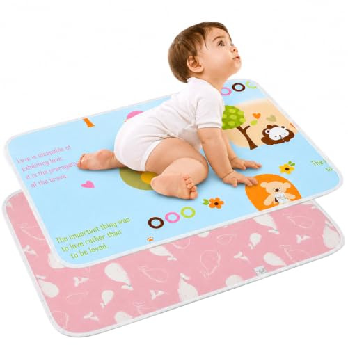 Materassino fasciatoio impermeabile, lavabile, pannolino, ultra assorbente, per neonati e bambini 50 x 70 cm