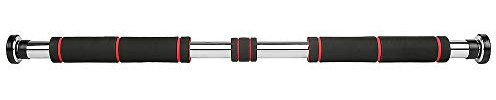 Barre de Traction Porte Barre de Musculation Barre de Porte Extensible Pull up Bar Extensible 80-115 cm Push Up Bar Jusqu'à 100 kg, Noir