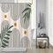 Bovlleetd Abstracto de Mediados de Siglo Cortina de Ducha con Borla Arco Patrón Beige Moderno Minimalista Decoración del Hogar Conjunto con 12 Ganchos Lavable Durable Poliéster Tela 180x200cm