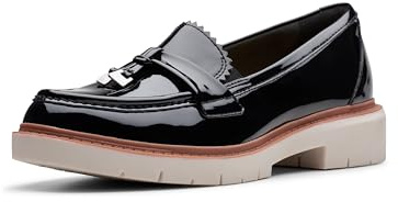 Clarks Collection Women's Westlynn Bella Loafer, Black Patent, 9 M US