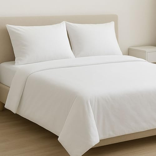 MAXIME MAISON - Completo Lenzuola Matrimoniali in Cotone Made in Italy, Set Lenzuola Letto Matrimoniale Anallergiche con Federe Tinta Unita, Biancheria da Letto Certificata Oeko Tex Standard 100