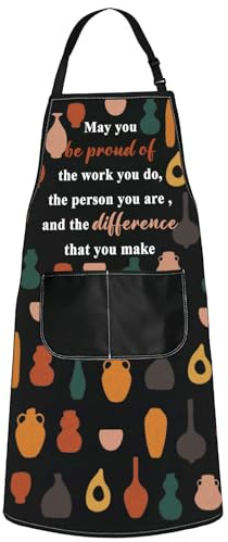 MYSOMY Pottery Apron for Artists & Makers - Ceramics Apron with Pottery Lover Gifts