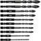 Masonry Drill Bits Set 10 Pieces Masonry Drill Bits,Tile Drill Bits Drill Bit Sets Masonry Suitable for Ceramic Glass Brick Plastic (4/5/6/6/6/6/8/8/10/ 12mm)