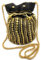 belelle HIndu Bonbontasche für Damen, Party, Handtasche für Damen, goldene Tasche, Umhängetasche, Säckchen, Hochzeitstasche, Potli, schwarz