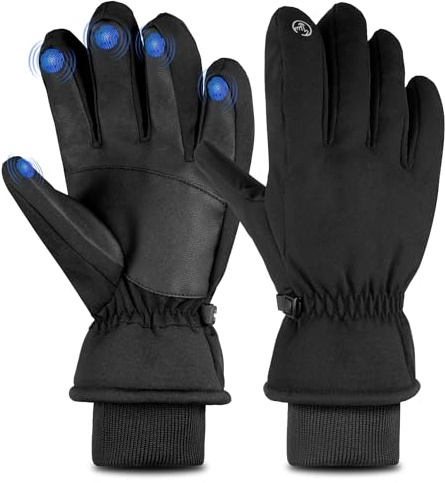 SUVISTAR Thermal Gloves – Waterproof Winter Gloves with 3M Thinsulate, Coldproof to -20℉, Touchscreen Compatible for Skiing, Snowboarding, Hiking & Outdoor Activities