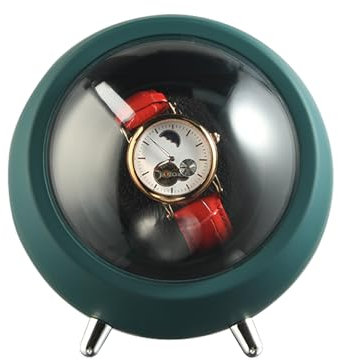 Caricatore Per Orologi, 1 Supporto Per Orologio Automatico Scatola Per Orologi con Motore Super Silenzioso con Tipo C e Batteria Due Modalità di Alimentazione Per Soggiorno e Camera da Letto