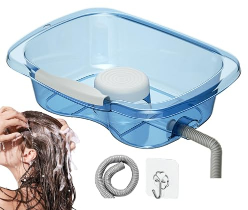 Lave-cheveux - Bassin de lavage des cheveux pour le lit au lit | Station de shampooing plus grande à la maison | Bol de lavage des cheveux et du bassin à la maison pour les personnes âgées et les