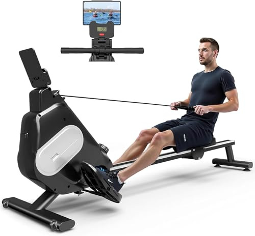 Botifly Rowing Machines, Magnetic Rowing Machines for Home Gym, Quiet & Smooth Rower with 16 Levels Resistance Movable Upright Compact Storage