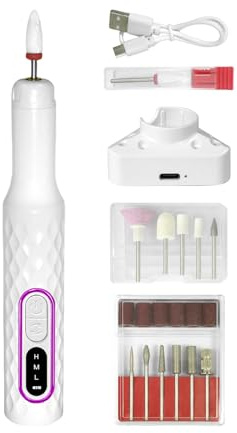 Kit De Fraise Électrique À Ongles Polisseuse Rechargeable Manucure Et