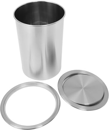 UKCOCO Cubo De Basura De Acero Inoxidable Con Tapa Empotrada Para Encimera Cubo De Basura Para Encimera De Acero Inoxidable