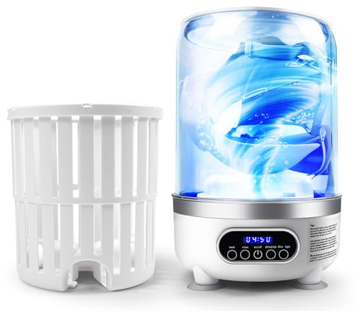 Lavadora y secadora de ropa interior | Minilavadora portátil de 3 litros con luz azul | Limpieza profunda para calcetines y prendas pequeñas | Pequeña lavadora recargable por USB