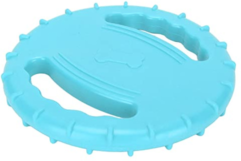 Akozon Jouet Interactif de Disque Volant pour Chien-Disque Volant pour Chien-Disque Flexible Grinçant à 2 Côtés Conception Creuse Disque d'entraînement pour Animaux de Compagnie Grands Chiens (Bleu