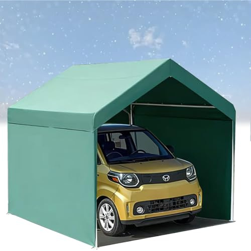 Posto auto coperto for carichi pesanti, Capannone for tettoia for tenda for auto, Capannoni for stoccaggio all'aperto, Telone impermeabile for tutte le stagioni, Resistente ai raggi UV(Green)