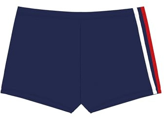 Shorts de Bain Sport pour Garçons en Tissu Léger, Pantaloncini da Nuoto Performants avec Taille Élastique et Cordon de Serrage (10-12 Years,LA738-Navy)