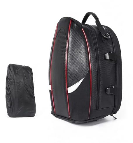 VALKEM Bolsa Moto Trasera para Ducati Scrambler Desert Sled 2017-2022, Bolsa Asiento Impermeable Universales, Equipaje Moto Portátil Resistente para Viaje Touring Casco,A Red