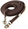 PetTec Hundeleine 2m Führleine für Hunde bis 60kg, leichte Trainingsleine/Ausbildungsleine/Trekkingleine verstellbar aus TRIOFLEX (ähnl. Biothane), wasserabweisend, Dog Lead (Braun)