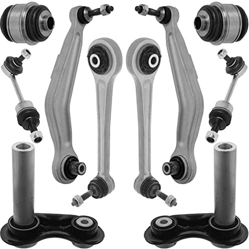 Teilex Germany Juego de brazo de suspensión trasera, 10 piezas, apto para BMW 5 E60 E61, articulación de suspensión, barra de acoplamiento, brazo de control, brazo de control trasero