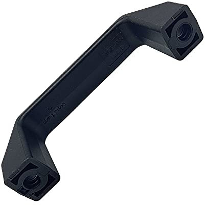 DOJA INDUSTRIAL | Maniglia di Plastica Nera | 4 Pezzi | 109 mm | Montaggio Frontale | Maniglia Ponte per Saldatrice, Macchina e Utensili