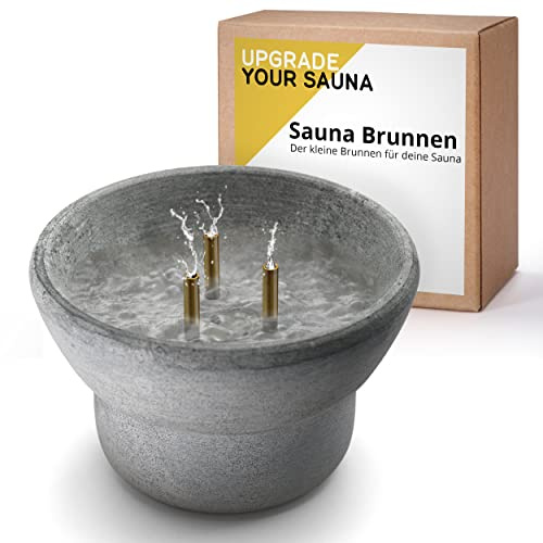 CozyNature Fuente de jabón para la sauna | Piedra de infusión y vaporizador | Accesorios para la sauna | Fuente, fuente | 100% hecho a mano 15cmx10cm