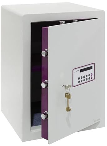 ARREGUI Forma Evolution 150080 Caja fuerte con llave y codigo, facil de usar | Caja de seguridad, apertura con teclado y llave | Caja fuerte electronica para casa, doble seguridad | 52x38,5x36cm | 59L