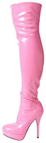 Tilly London New Womans Black Red White Pink Womans Stretch Patent Over The Knee Thigh High Heel Platform Stiletto Boots