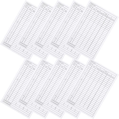 BESPORTBLE 10stücke Golf-scorekarten Beschichtetem Papier Zubehör Für Punktaufzeichnung Und Ergebnisverwaltung Im Freien