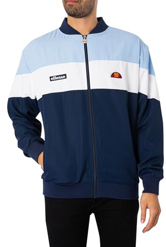 ellesse Brolo Track Top Chaqueta de Pista/Cremallera, Azul Claro/Blanco/Azul Marino, L para Hombre