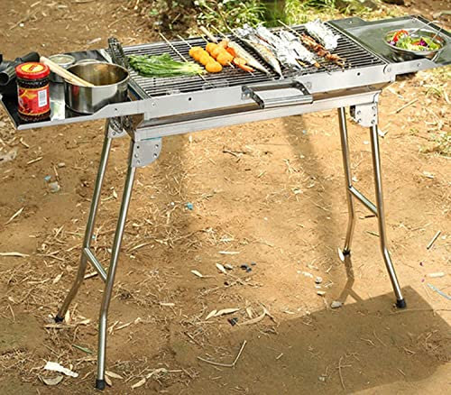 Holzkohlegrill Picknickgrill Klappbarer Holzkohlegrill Tragbarer Holzkohlegrill Aus Edelstahl Für Camping Im Freien, Reisen, Park, Strand Holzkohlegrills Holzkohle Grill