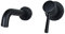 XJTNLB Brass Tap Bathroom Mixer Tap Basin Wall Mounted Basin Taps Single Lever Black-Split,15Cm
