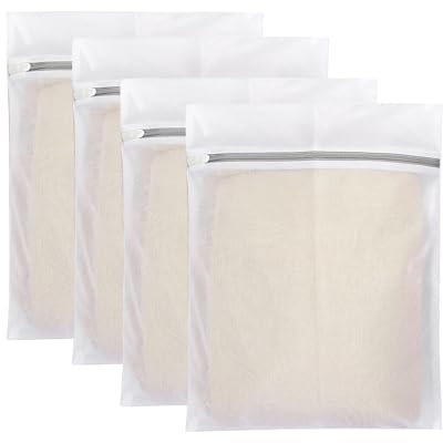 JCUGSBS 4 Unidades Bolsa Lavadora Red ropa delicada, Bolsa Colada Red Lavadora con Cremallera, bolsas para lavar ropa en lavadora, bolsa zapatillas, Sujetadores, Lencería, Calcetines