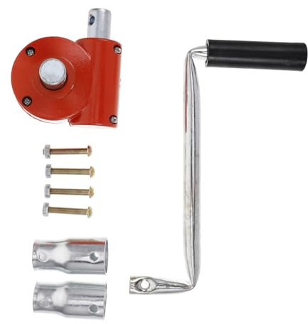 ROMISBABA Treuil Manuel à Manivelle pour Serrage Jardinage 4 Pièces Accessoire pour Film De Serrage Contrôle De Vitesse Réglable Matériaux en Alliage Robuste