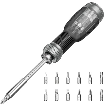 Wesdut 13-in-1 Multi-bit Screwdriver Set Tool All in One, [Super Durable] Screw Driver Set Kit, Flat Head, Philips, Torx, Hex, Square, Repair Kit, Man Gift Nut Driver