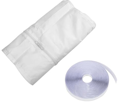 Qcbuegof Ventana de bloqueo de aire sellador de ventana de tela sellador impermeable para aire acondicionado ventana conjunto de sellado textura Oxford para ventana aire acondicionado accesorios