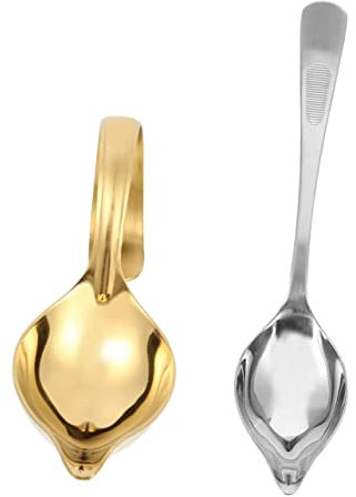 ULTECHNOVO 2 pezzi Cucchiaio da Salsa Acciaio Inossidabile per Salsa con Lungo Utensili per Gravy e Salse Design Ergonomico e Facile da Usare per Cucine e Ristoranti
