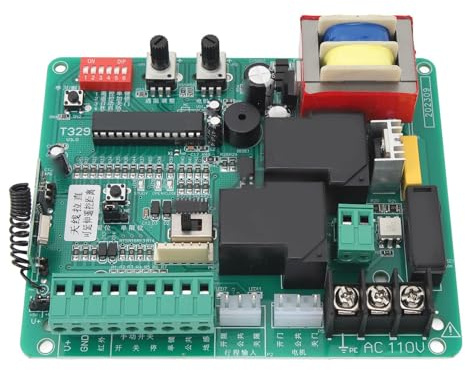 Generic Placa de control de circuito universal para abridor de puerta corredera, placa de control electrónico principal, control avanzado de microcomputadora, alta antiinterferencias para puerta