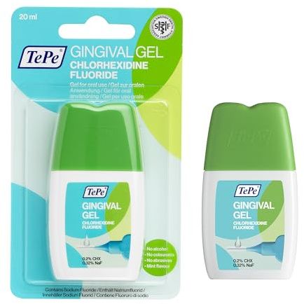 TePe Gingival Gel, Mint Flavour, Effective Against Plaque, with Fluoride to Strengthen the Enamel and Prevent Cavities