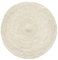 HAMID - Jute Teppich Rund Elfenbein, Alhambra Teppich Handgewebt 100% Naturfaser de Jute, Teppich Wohnzimmer, Schlafzimmer, Flurteppich Farbe Elfenbein, (100X100cm)