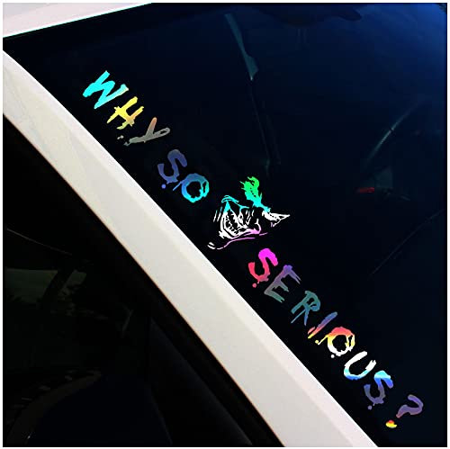FS56 Frontscheibenaufkleber Why so Serious Joker - Finest Folia (Hologramm, Außenklebend)