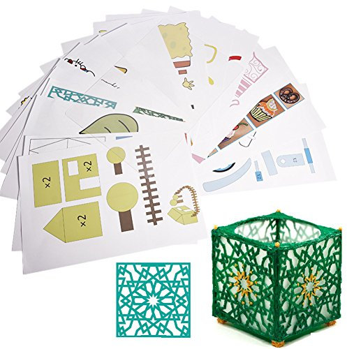 Hopcd 3D-Stiftvorlagenpapier, 20 Stück 3D-Stiftdruckpapier Graffiti-Vorlage 40 Cartoon-Muster für Kinder DIY, 3D-Drucker-Zeichenformen