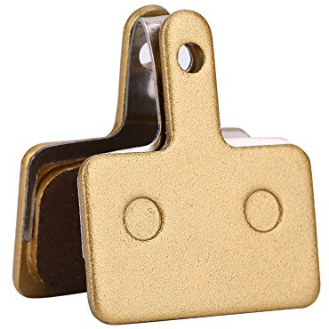 Keenso Disc Brake Pads, 2 Pairs Metallic Resin Disc Brake Pad with Spring Clamps for Tektros & Alhonga Bikes and Spare Parts
