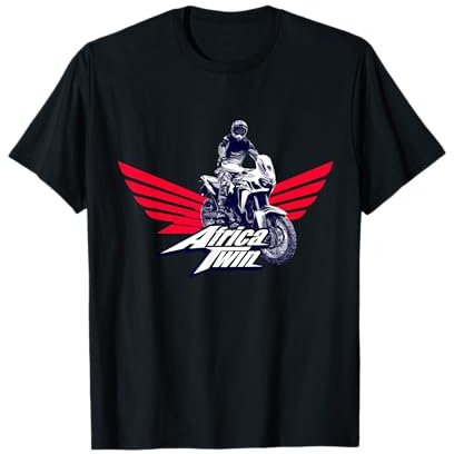 Logotipo de rayas de Africa Touring Twin Camiseta