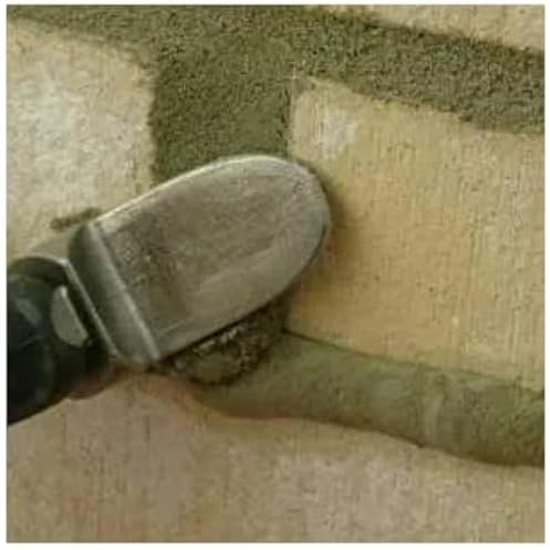 JINYO Paleta de mortero con mango de goma, paleta de mortero, paleta de puntero, paleta de juntas de hierro, mango de cubo estrecho, ladrillo