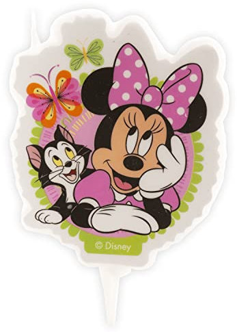 dekora - Minnie Mouse Geburtstagstortenkerze für Kindertorten - 7,5 cm