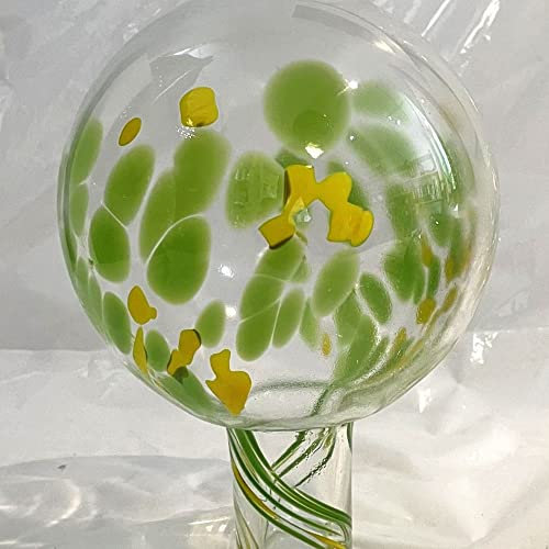 Oberstdorfer Glashütte Sfera da giardino in vetro soffiato soffiato, decorazione da giardino, sfera di rose, diametro ca. 16 cm, altezza ca. 22 cm