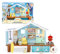 Bluey - Beach Cabin Playset, Strandhaus des blauen Welpen, Figur-Spielzeug, mit Zubehör, Schwimmbad, Brille, Schwimmring, Grill, blaues Häuschen, Berühmte (BLY66000)