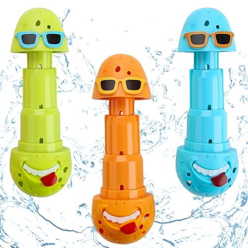 Tauchspielzeug, 3 Stück Tauchringe für Kinder, Unterwasser Tauchen Set, Schwimmbad Spielzeug, Tauchspielzeug Tauchtiere, Tauchstäbe Tauchringe für Kinder ab 6 für Unterwasserspiel & Tauchtraining(C)