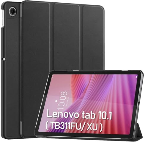 XLTTONG Custodia per Lenovo Tab 2025 10.1 Pollici TB311FU/TB311XU,Smart Cover Protettiva per Tablet Lenovo Tab 10.1''-Nero