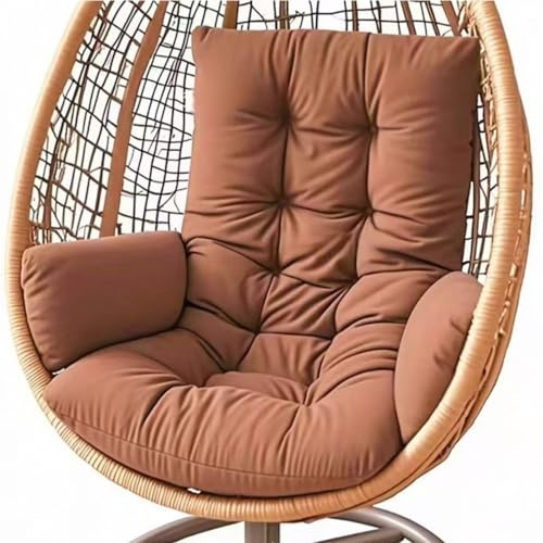 Coussin pour fauteuil suspendu, coussin de jardin, pour balancelle suspendue, panier suspendu, coussin de siège, lavable, pour chaise à bascule, marron café