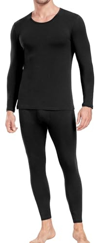 wirarpa Men's Thermal Underwear Set Cotton Long Johns Base Layer | Lightweight Top & Bottoms, Long Sleeve, Warm Pyjamas Set